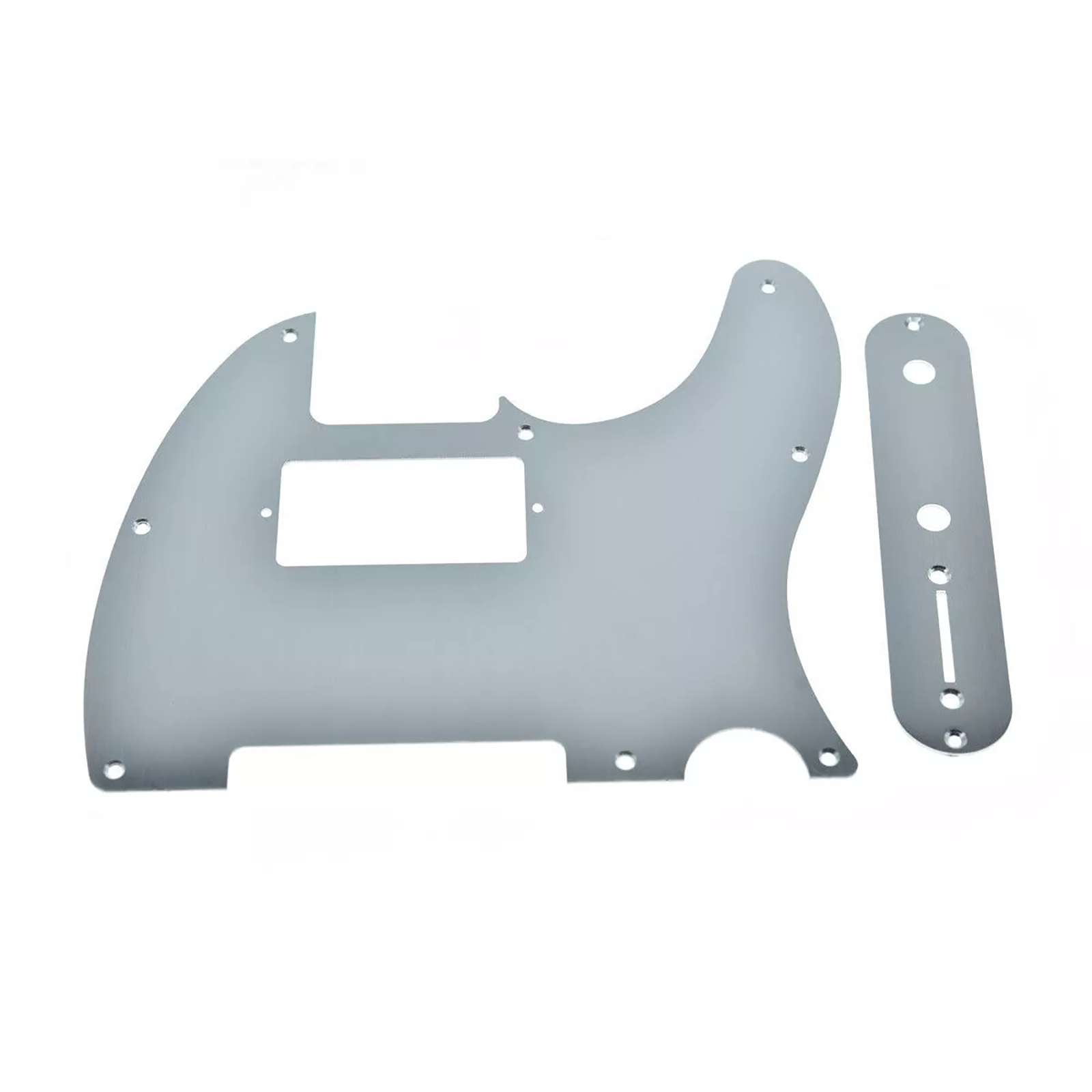 Metal Humbucker Telecaster Pickguard & Control Plate - Aluminum - Ploutone