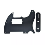 Metal Humbucker Telecaster Pickguard & Control Plate - Black Aluminum - Ploutone