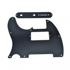 Metal Humbucker Telecaster Pickguard & Control Plate - Black Aluminum - Ploutone