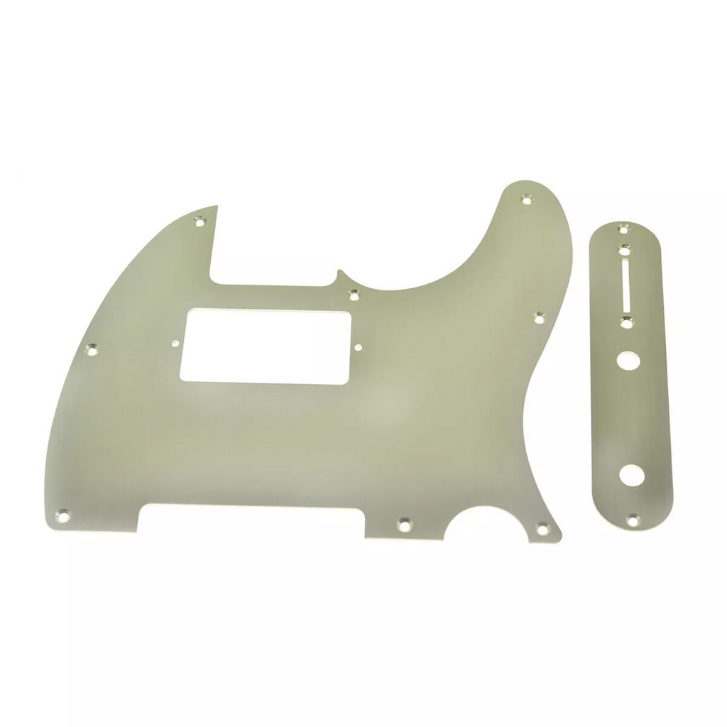 Metal Humbucker Telecaster Pickguard & Control Plate - Gold Aluminum - Ploutone