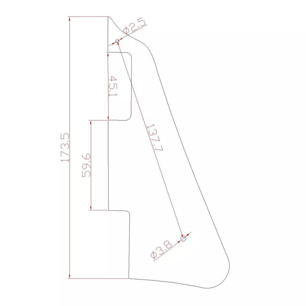 Metal Les Paul® Pickguard - Silver - Ploutone