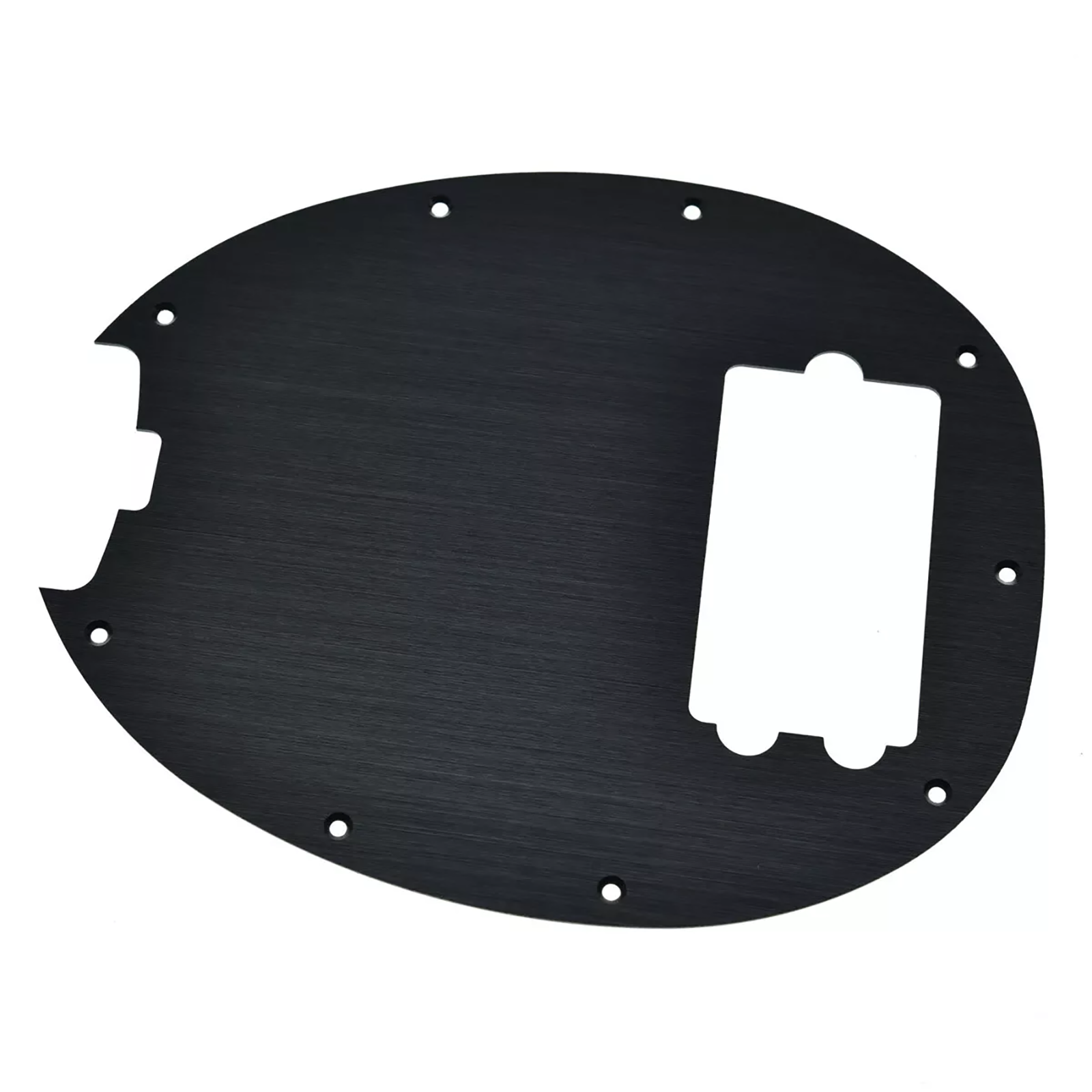 Music Man Stingray 4-String Bass Metal Pickguard - Black Aluminum - Ploutone