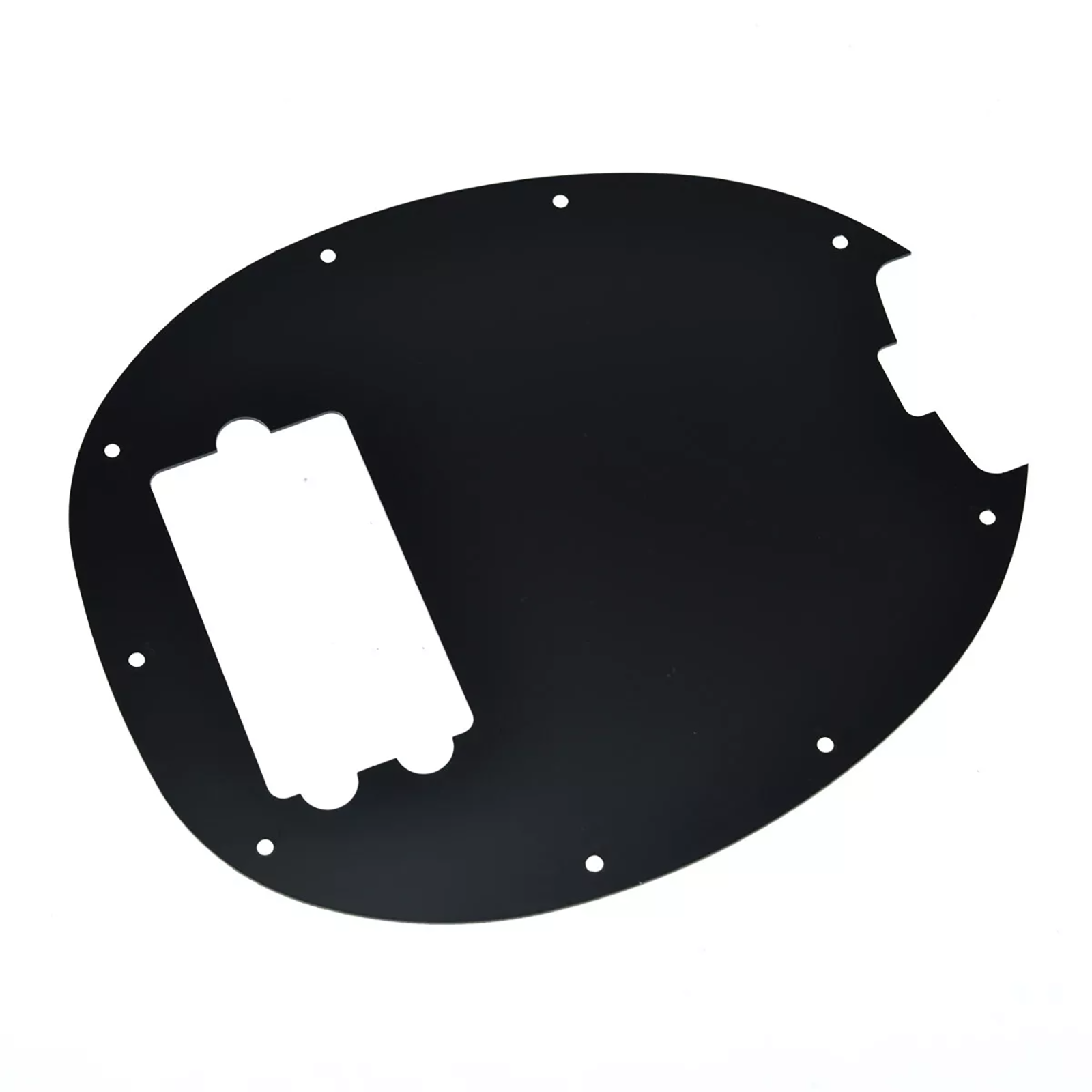 Music Man Stingray 4-String Bass Metal Pickguard - Black Aluminum - Ploutone