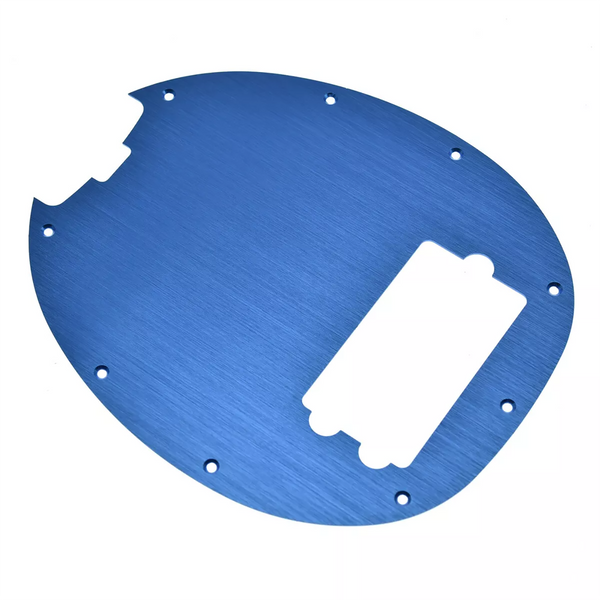 Music Man Stingray 4-String Bass Metal Pickguard - Blue Aluminum Pickguard from Ploutone