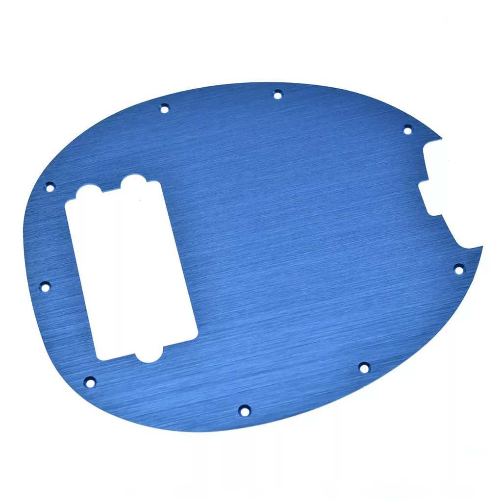 Music Man Stingray 4-String Bass Metal Pickguard - Blue Aluminum Pickguard from Ploutone