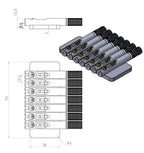 Nova Guitar Parts 7-String Headless Guitar Bridge - Ploutone