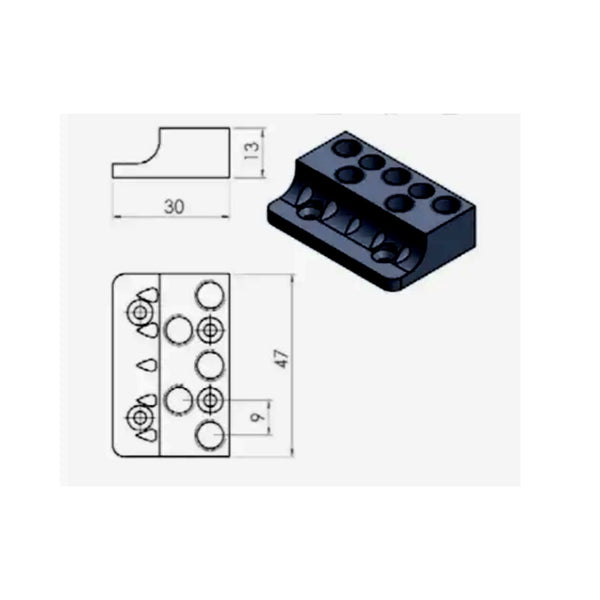 Nova Guitar Parts 6-String Bass Headpiece Headless Bass Nut Guitar Fittings and Parts from Ploutone