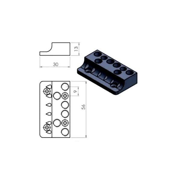 Nova Guitar Parts 4-String Bass Headpiece Headless Bass Nut Guitar Fittings and Parts from Ploutone