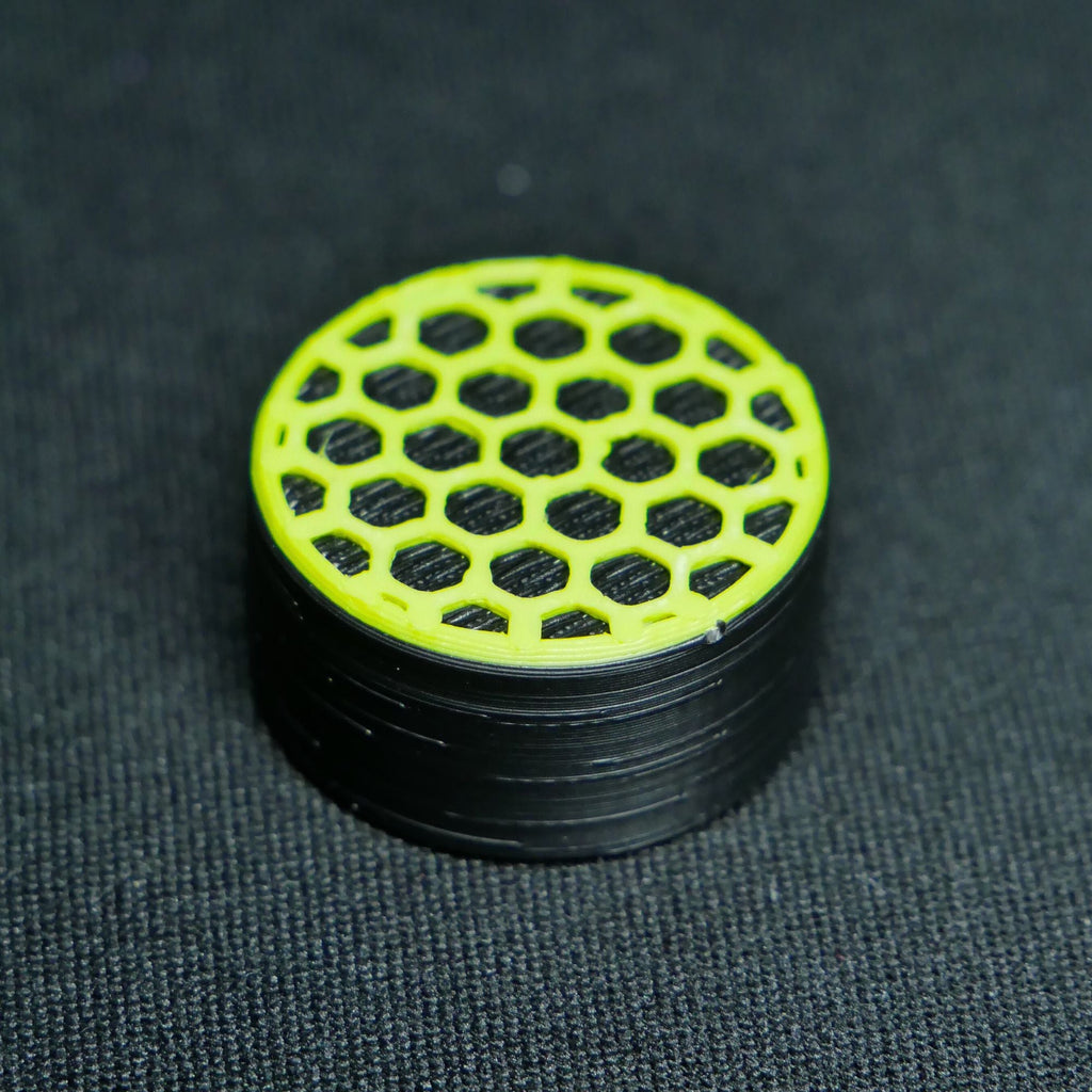 Opus Guitar Pedal Footswitch Topper (Set of 2) - Black and Green Honeycomb - Ploutone