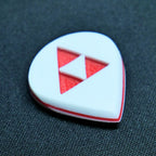 Opus Jari VALKORE™ - Red Zelda Triforce 5mm Handmade Guitar Pick - Ploutone