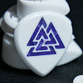 Opus Magnus VALKORE™ - 4mm Purple Valknut Handmade Guitar Pick - Ploutone
