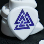 Opus Magnus VALKORE™ - 4mm Purple Valknut Handmade Guitar Pick - Ploutone