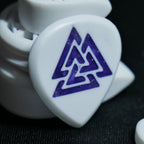 Opus Magnus VALKORE™ - 4mm Purple Valknut Handmade Guitar Pick - Ploutone