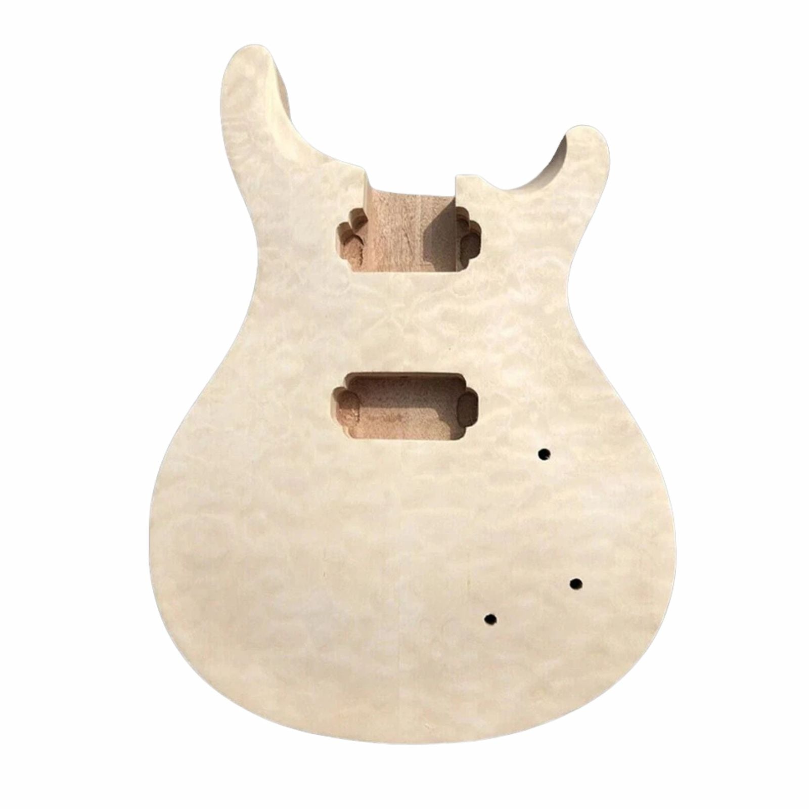 Unfinished PRS-Style Guitar Body - Quilted Maple and Mahogany - Ploutone