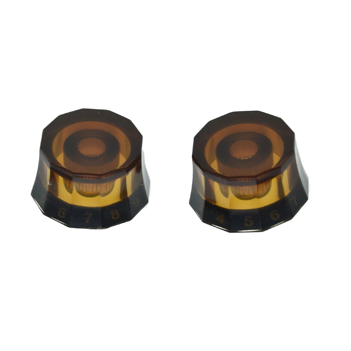 Lampshade Guitar Knobs for PRS USA Core & CE - 24-Spline Split Shaft (Set of 4) - Clear Knobs from Ploutone