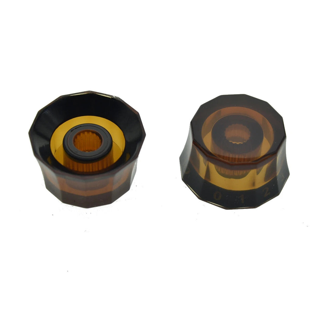Lampshade Guitar Knobs for PRS USA Core & CE - 24-Spline Split Shaft (Set of 4) - Clear Knobs from Ploutone