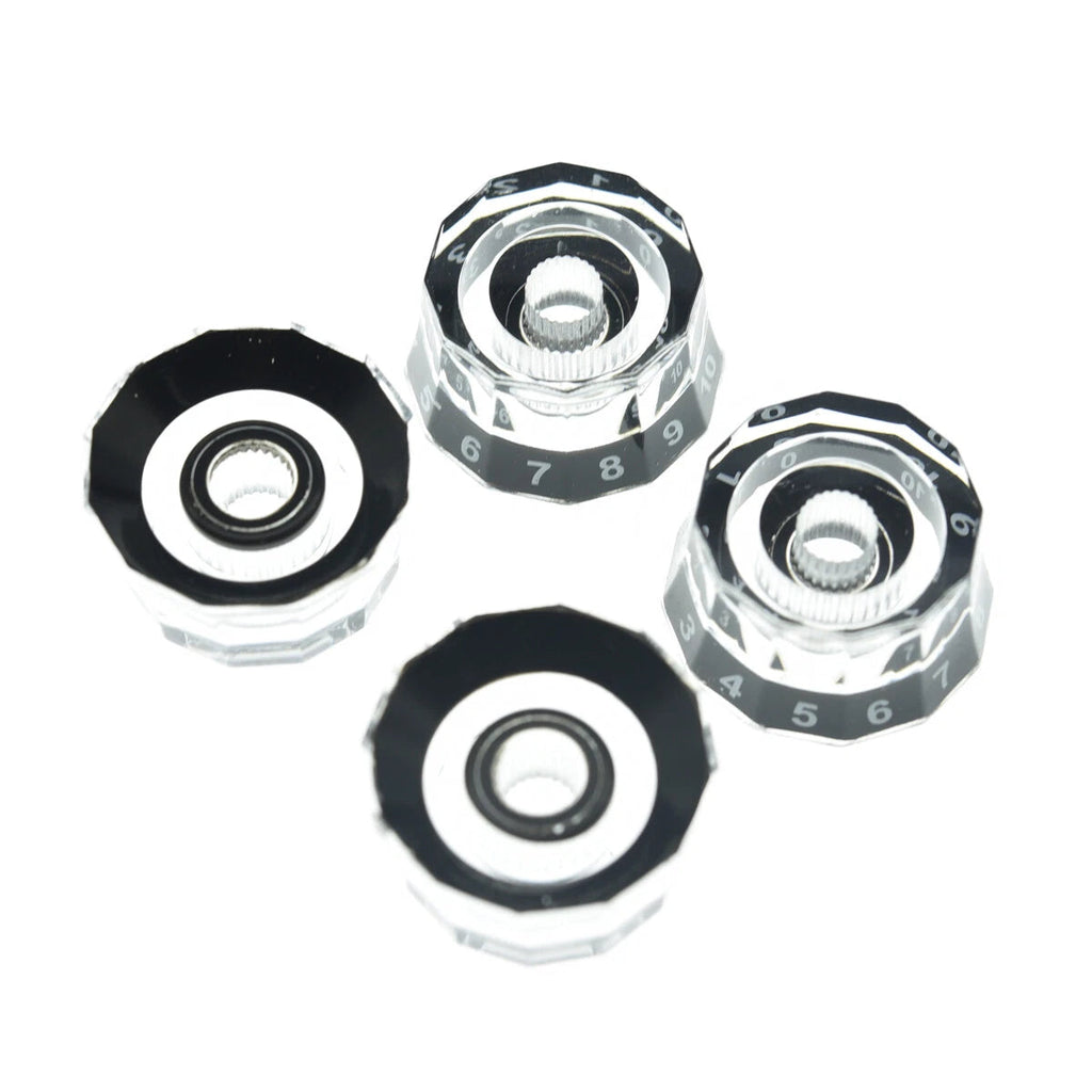 Lampshade Guitar Knobs for PRS USA Core & CE - 24-Spline Split Shaft (Set of 4) - Clear Knobs from Ploutone