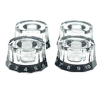 Lampshade Guitar Knobs for PRS USA Core & CE - 24-Spline Split Shaft (Set of 4) - Clear Knobs from Ploutone