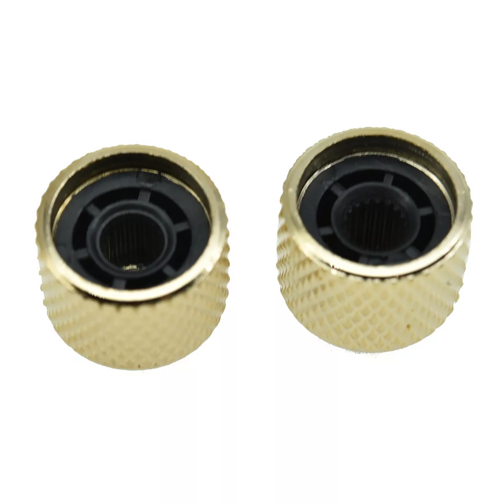 P-Bass & Telecaster Abalone Top Dome Knobs - Gold (Set of 2) - Ploutone
