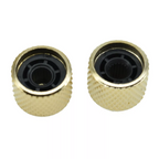 P-Bass & Telecaster Abalone Top Dome Knobs - Gold (Set of 2) - Ploutone