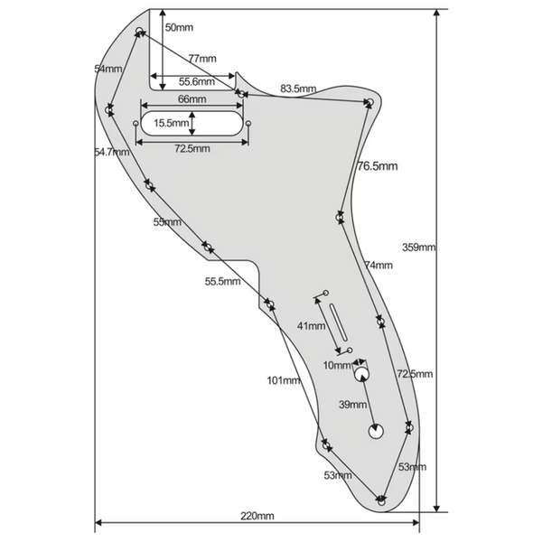 69 Telecaster Thinline Reissue Pickguard - Leopard Print Pickguards from Ploutone