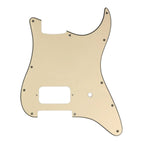 11-Hole Single Humbucker (Tom Delonge)Strat Pickguard - 3-Ply Cream - Ploutone
