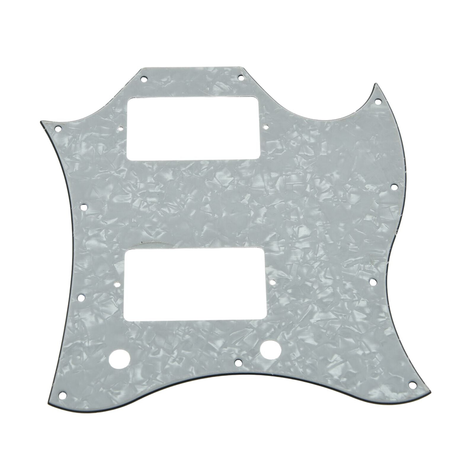 Gibson® SG Standard Full Face Batwing Pickguard - 4-Ply White Pearl - Ploutone