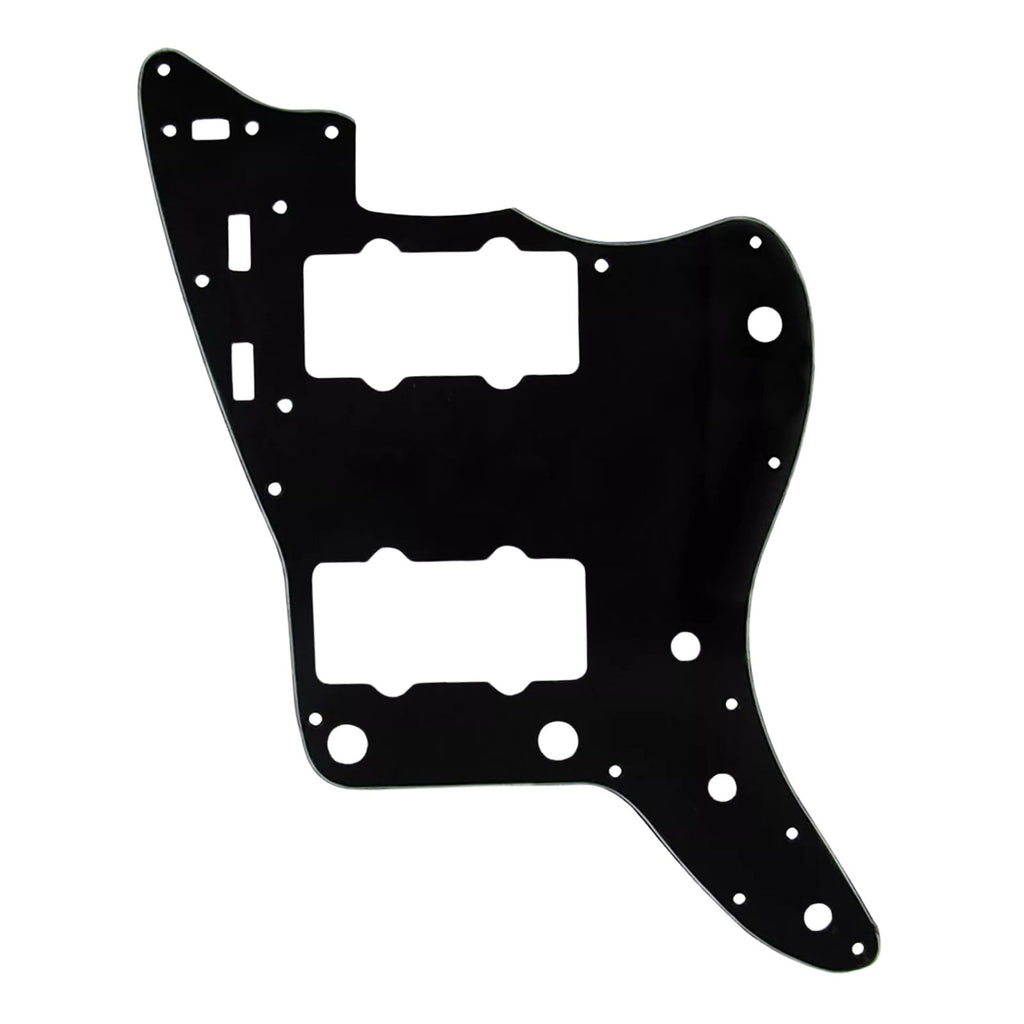 13-Hole Jazzmaster Pickguard - 3-Ply Black Pickguards from Ploutone