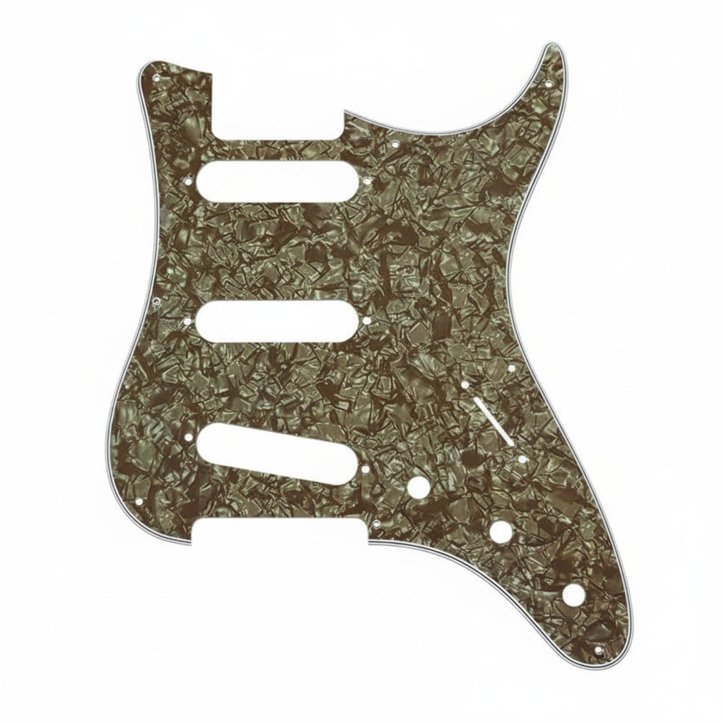 PRS Silver Sky Pickguard 8-Hole SSS - 30+ Colors 4-Ply Brown Pearl - Ploutone