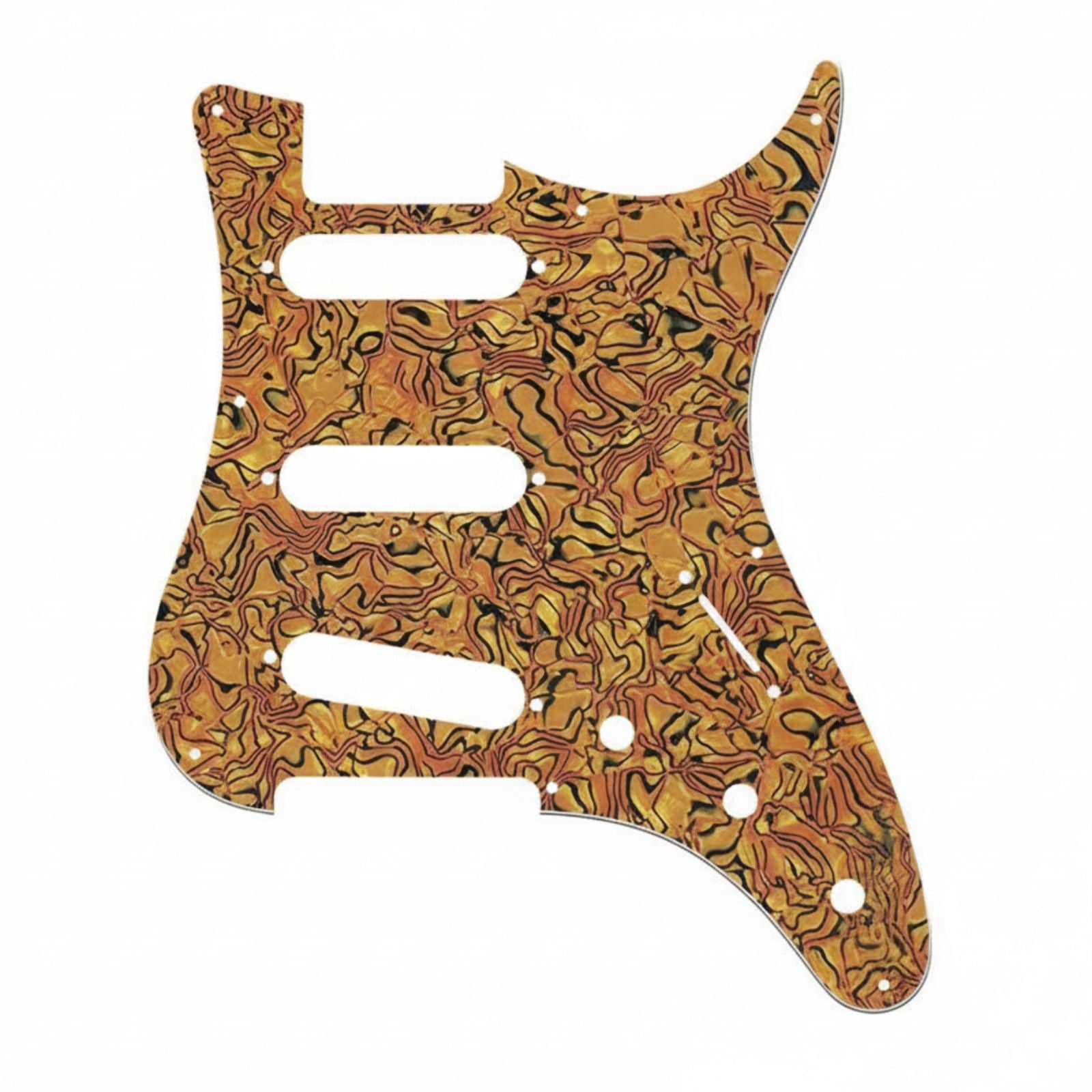 PRS Silver Sky Pickguard 8-Hole SSS - 30+ Colors 4-Ply Orange Shell - Ploutone