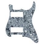 11-Hole Dual P90 Strat Pickguard - 25+ Colors 3-Ply Gray Pearl - Ploutone
