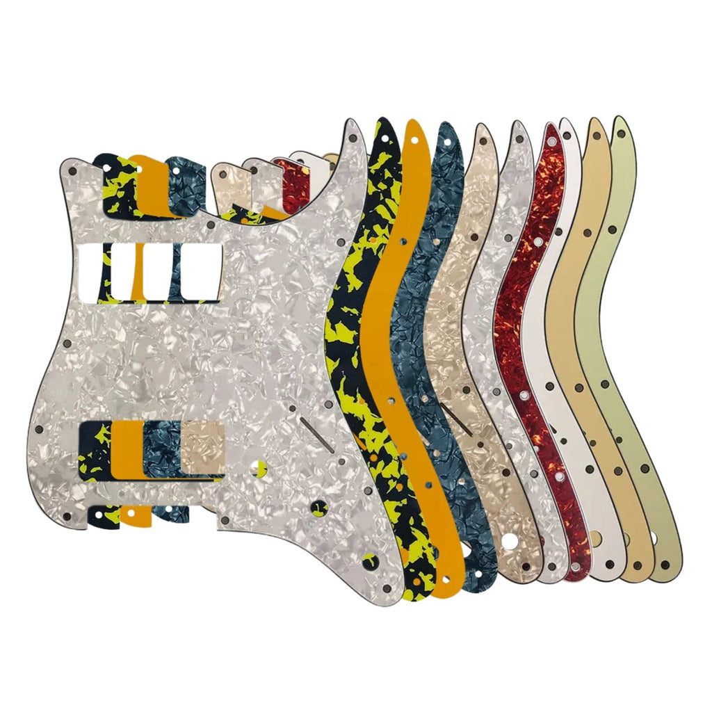 11-Hole Dual P90 Strat Pickguard - 25+ Colors  from Ploutone