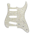 11-Hole Strat Pickguard SSS - Aged Pearl - Ploutone