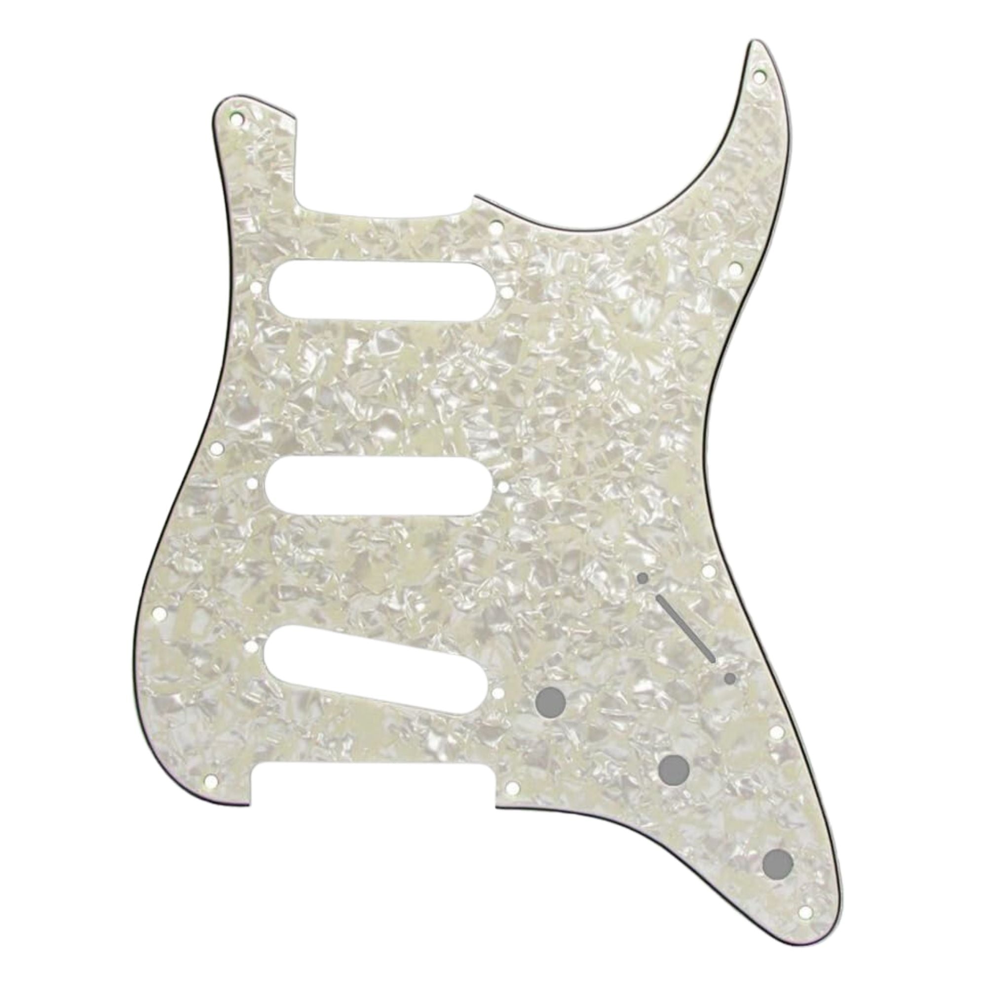 11-Hole Strat Pickguard SSS - Aged Pearl - Ploutone