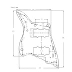 Metal Jazzmaster Pickguard 13-Hole - Gold Aluminum - Ploutone