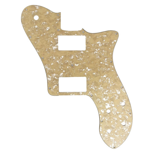 72' Deluxe Telecaster Pickguard (PAF Humbuckers) - 20+ Colors 4-Ply Cream Pearl - Ploutone