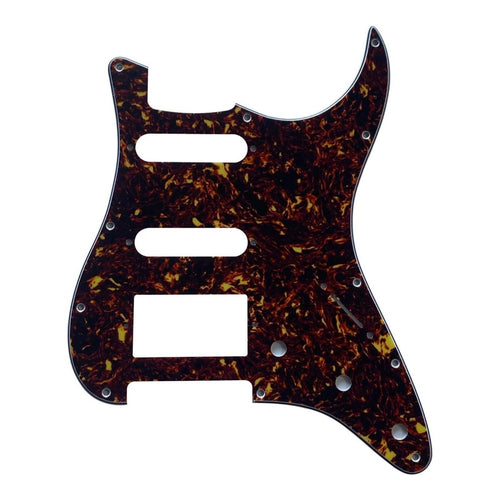 11-Hole HSS Strat Pickguard - 4-Ply Brown Tortoise - Ploutone