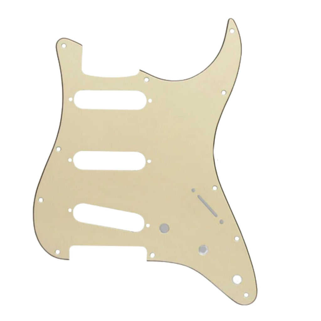 11-Hole Strat Pickguard SSS - 3-Ply Mint Green SSS Strat Pickguards from Ploutone