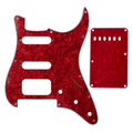 Floyd Rose HSS Strat Pickguard and Back Plate - 4-Ply Red Pearl - Ploutone