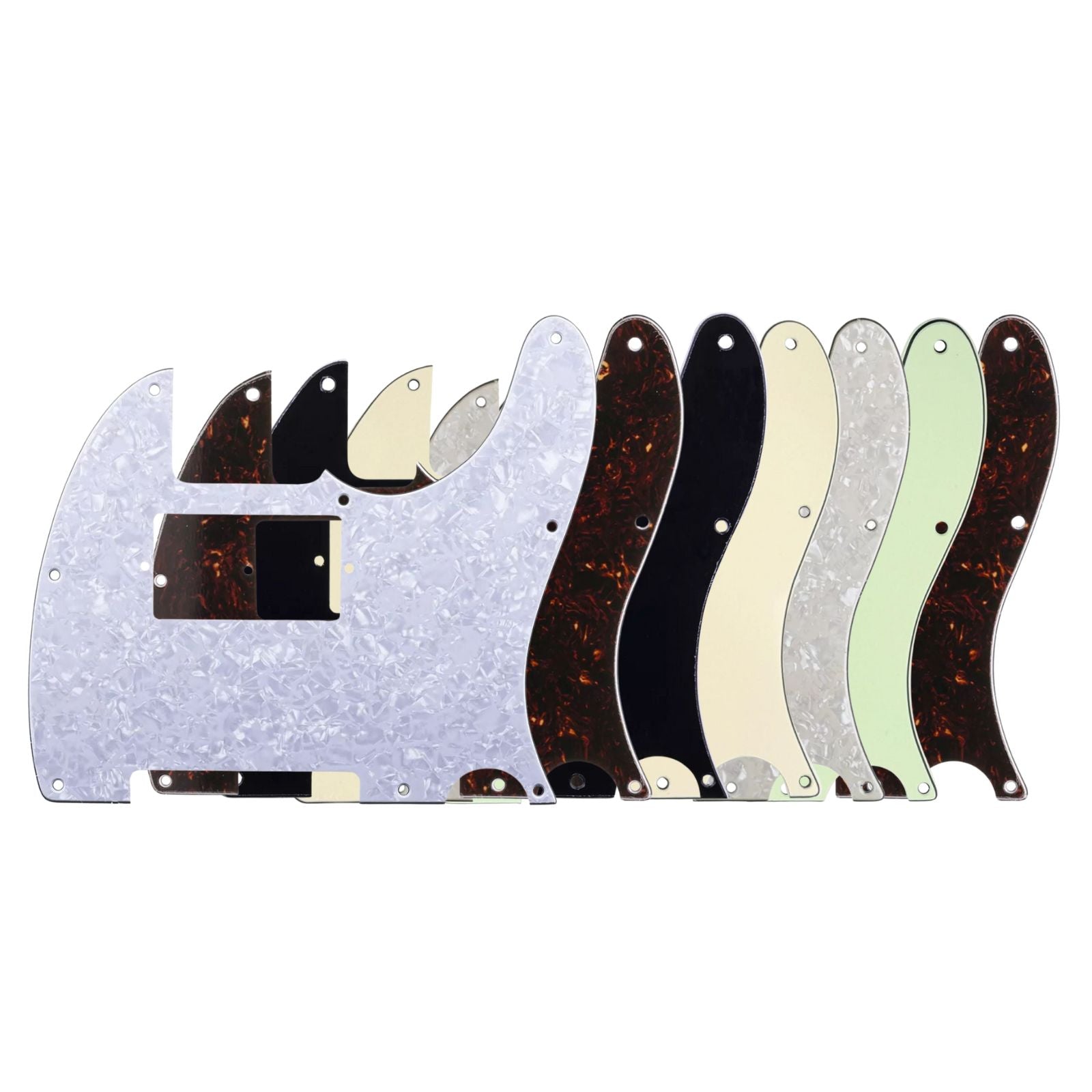 8-Hole HH/ SH Humbucker Telecaster Pickguard - Multiple Colors - Ploutone