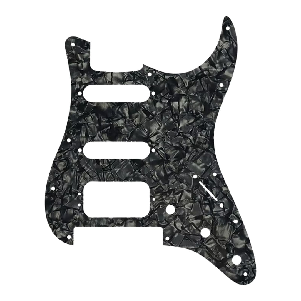 Floyd Rose Strat HSS Pickguard - 20+ Colors 4-Ply Black Pearl - Ploutone
