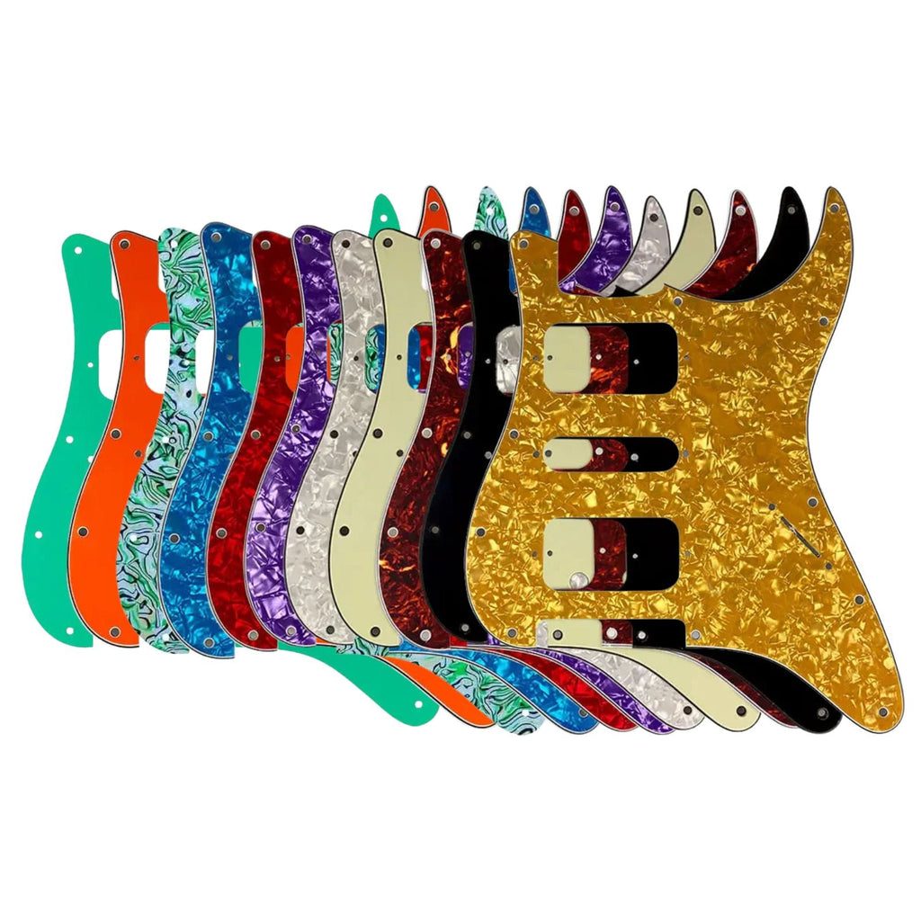11-Hole HSH Strat Pickguard (No Control Holes) - 20+ Colors - Ploutone
