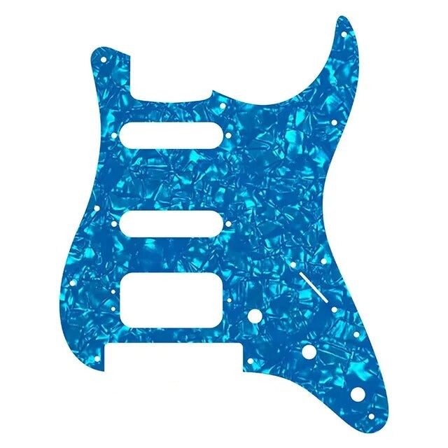Floyd Rose Strat HSS Pickguard - 20+ Colors 4-Ply Blue Pearl - Ploutone