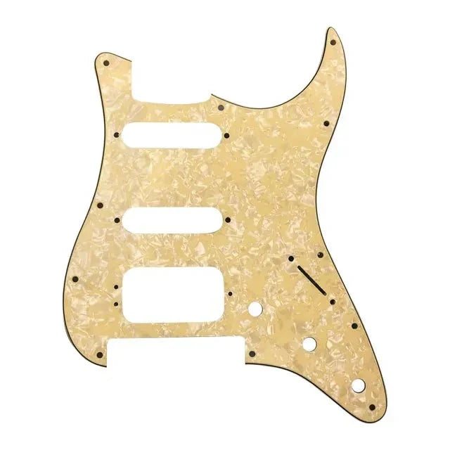 Floyd Rose Strat HSS Pickguard - 20+ Colors 4-Ply Cream Pearl - Ploutone