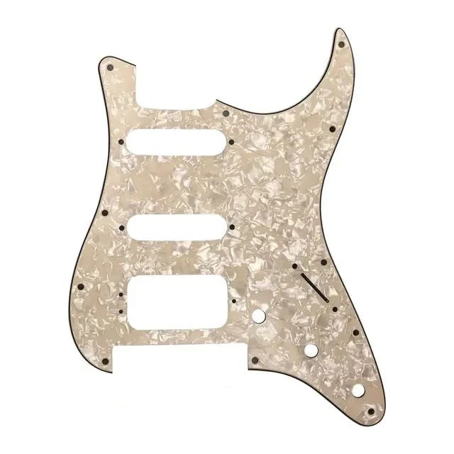 Floyd Rose Strat HSS Pickguard - 20+ Colors 4-Ply Parchment Pearl - Ploutone