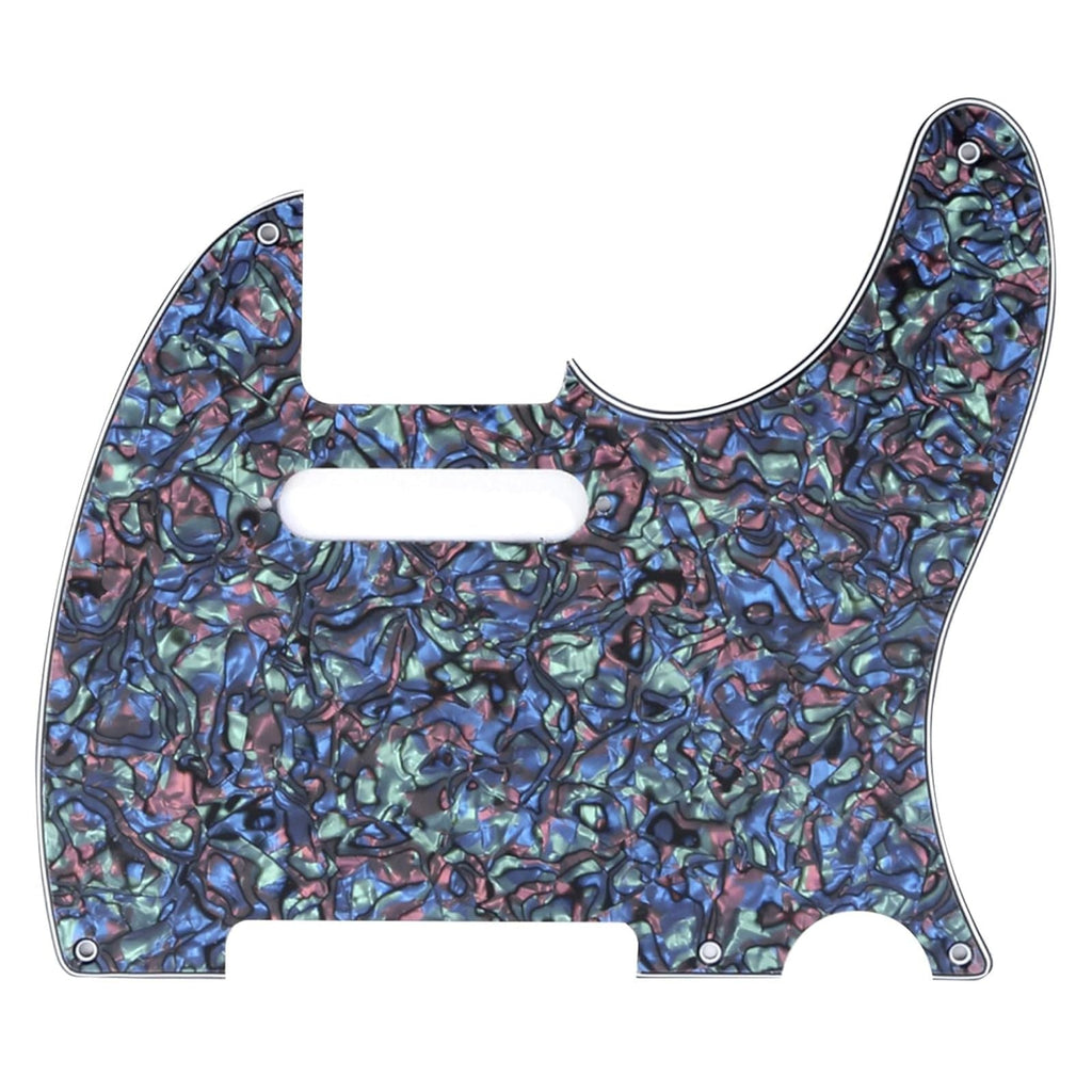 5-Hole Telecaster Pickguard - 4-Ply Abalone Pearl SS Telecaster Pickguards from Ploutone