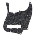 5-String Jazz Bass Pickguard - Fits Fender American, Standard, Deluxe (10-Hole) - 30+ Colors 4-Ply Black Pearl - Ploutone