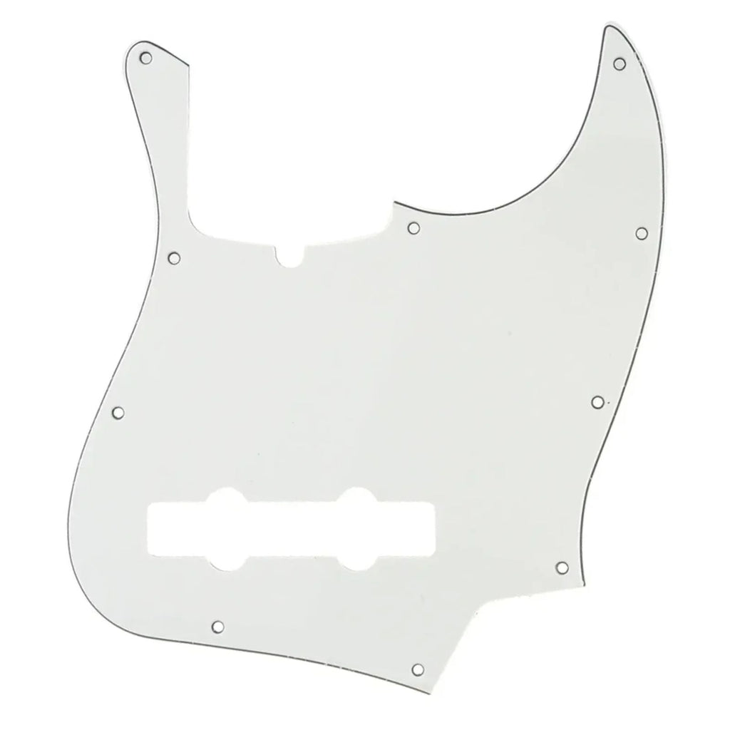 5-String Jazz Bass Pickguard - Fits Fender American, Standard, Deluxe (10-Hole) - 3-Ply Parchment - Ploutone
