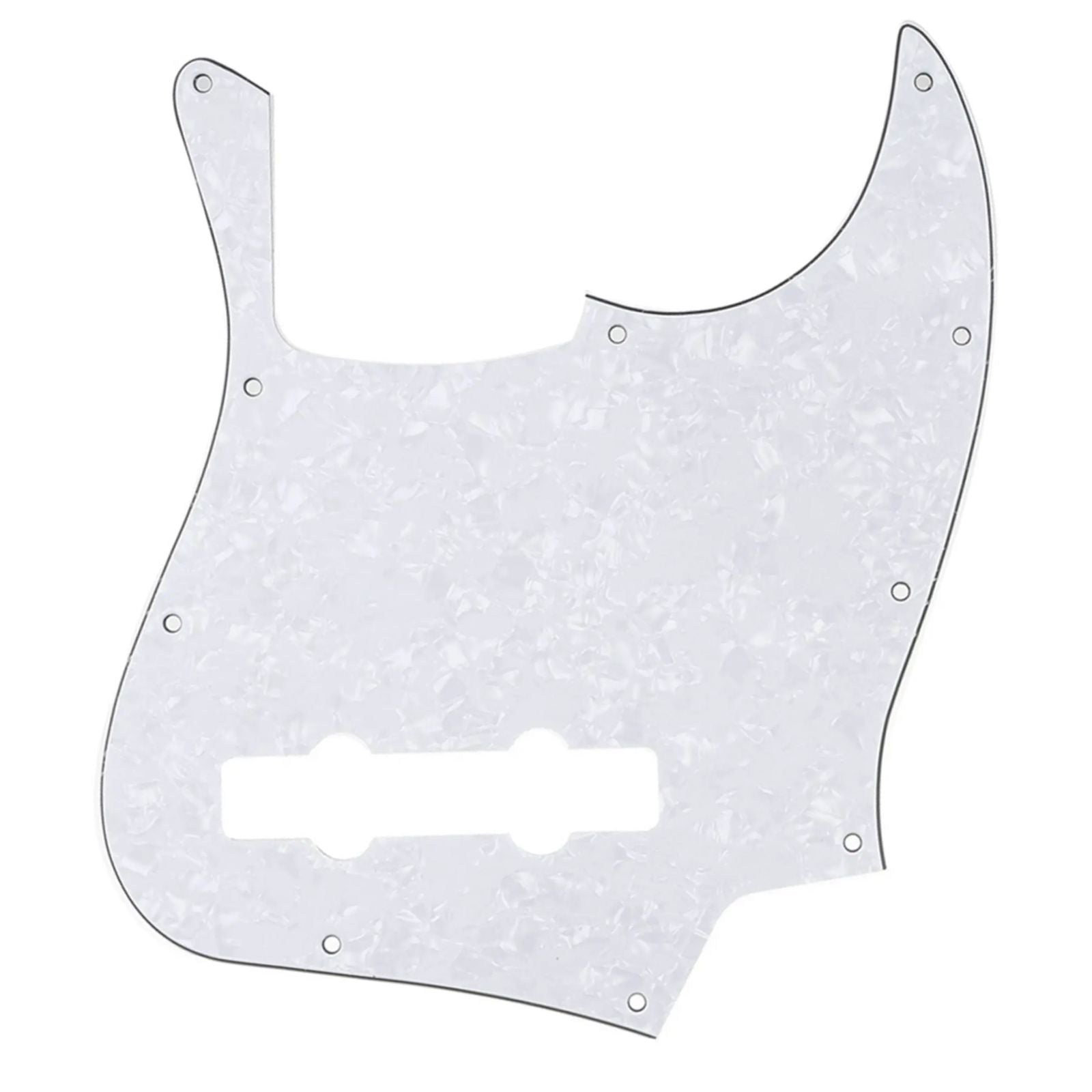 5-String Jazz Bass Pickguard - Fits Fender American, Standard, Deluxe (10-Hole) - 30+ Colors 3-Ply Parchment - Ploutone