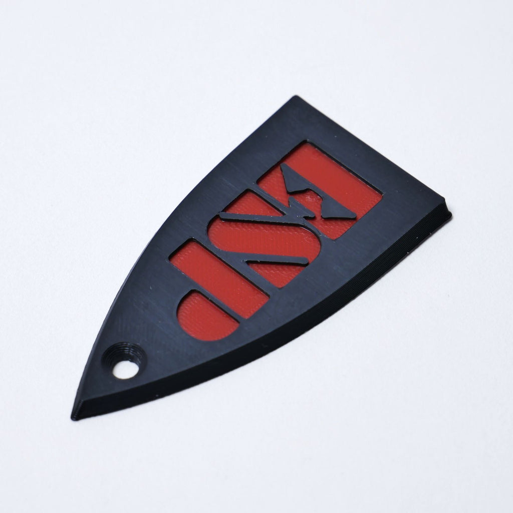 ESP Truss Rod Cover for ESP & LTD & Matching Knobs Set - Black & Red - Ploutone